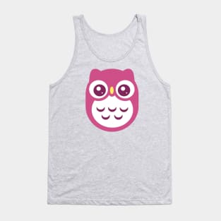 Purple Cute baby Owl Tank Top